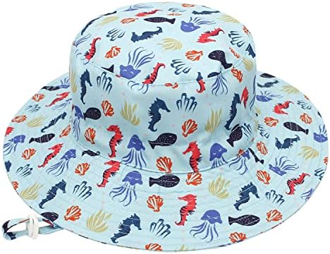 תינוק שמש כובע ילדים קיץ 50 + שמש הגנת כובע חוף רחב שולי כובע דלי כובע עבור תינוקות פעוט ילדים ילד ילדה
