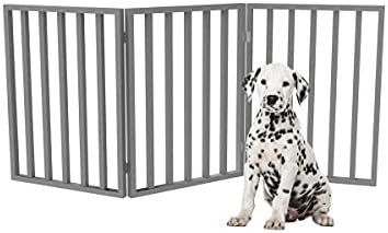 חיות מחמד שער - כלב שער עבור פתחים, מדרגות או בית-בודד, מתקפל, אקורדיון סגנון, עץ מקורה כלב גדר על ידי