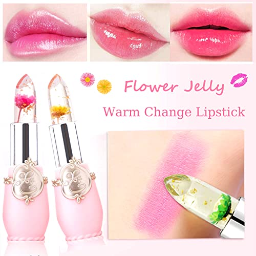 6 יחידות קריסטל פרח שפתון, קסם צבע שינוי גלוס סט, ג ' לי ברור פרח שפתון, לאורך זמן מזין, קוריאני גלוס