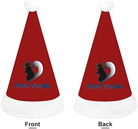 לא פאניקה חג המולד כובע רך קטיפה סנטה כובע מצחיק כפה עבור חג המולד לשנה חדשה חגיגי מפלגה