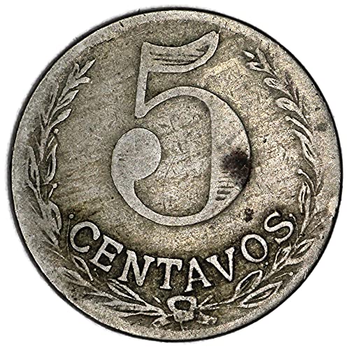 1921 CO COLOMBIA COPROSARIUM COINAGE 5 CENTAVOS טוב