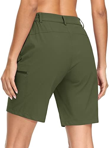 מכנסי טיול מג'קומסן לנשים מכנסיים קצרים של מטען יבש מהיר כיסים קלים בקיץ חיצוני מכנסי גולף פעילים מזדמנים