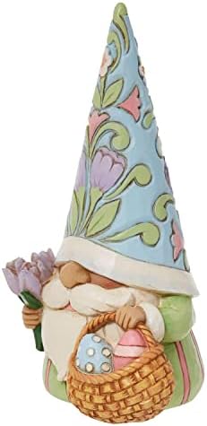 Enesco Jim Shore Gnome עם פסלון סל, גובה 4.96 אינץ '