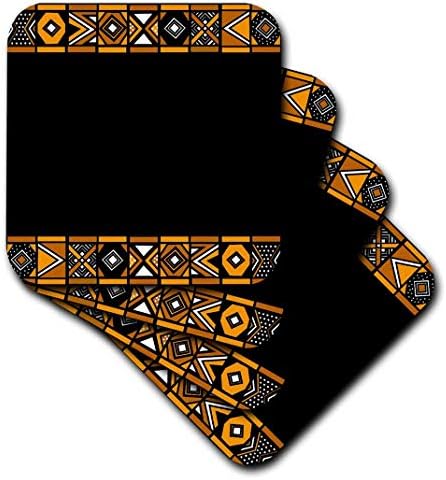 תבנית אפריקאית שחורה ושחורה 3drose - אמנות אפריקה בהשראת עיצובים גיאומטריים של חרוזי זולו - חופים רכים,