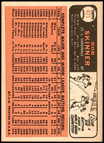1966 Topps 471 Bob Skinner St. Louis Cardinals Ex/MT+ Cardinals