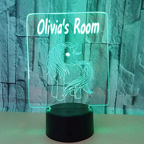 צעצועי אור לילה בחדר של אוליביה מנורת אשליה אופטית 3 ד עם מגע ושלט רחוק ו-16 צבעים משתנים עיצוב חדר