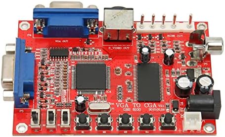 Fecamos VGA ל- CGA CVBS S Video Converter, Arcade Game Game Converter Board Conto