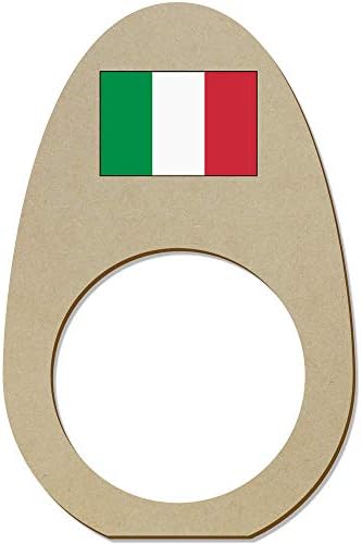 Azeeda 5 x 'דגל איטלקי' טבעות מפיות מעץ