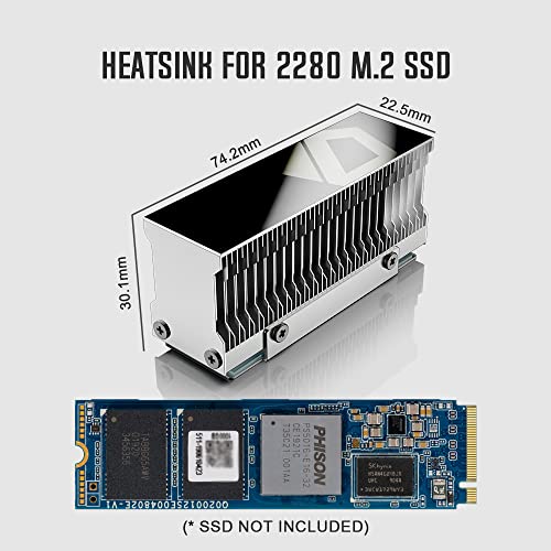 קירור ID M.2 2280 SSD קירור חימום עבור M.2 SSD דיסק קשיח אלומיניום קירור חום למחשב M.2 SSD כרית סיליקון