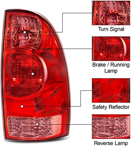 אלזיריה זנב אור אחורי מנורת תואם עם 2005-2015 טויוטה טקומה בלם אור נהג צד ונוסע צד