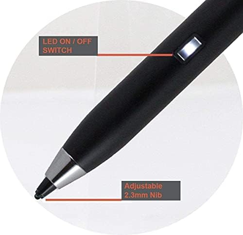 Navitech Black Point Point Digital Active Stylus Pen - תואם ל- OnePlus 10 Pro 5G
