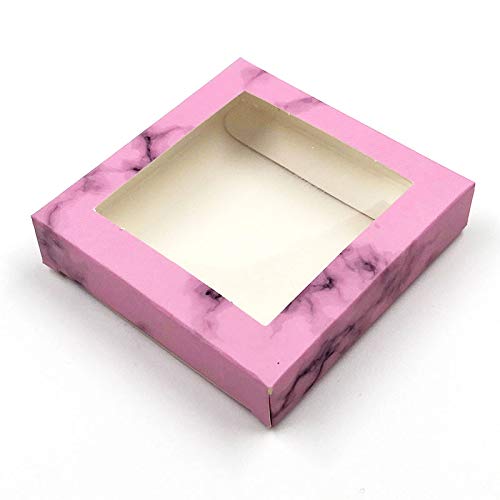 חדש 50 יחידות סיטונאי נייר ריס אריזת תיבת ריסים קופסות אריזה שיש עיצוב עבור 10 ממ - 25 ממ מינק ריסים