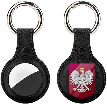 מעיל של זרועות של פולין מגן מקרה כיסוי עבור תגי אוויר מאובטח מחזיק עם מפתח טבעת אבזרים
