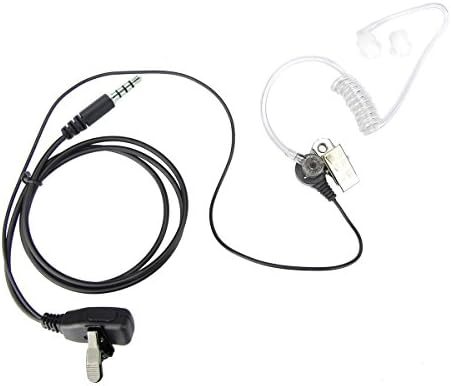 XFOX אוניברסלי 3.5 ממ ג'ק PTT צינור אוויר חלול אקוסטי אוזניות אנטי-קרינה אוזניות ערוץ יחיד עם מתג תשובה