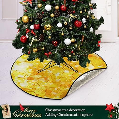 מחצלת עץ חג המולד של חלת הדבש שטיח עץ עץ עמיד למים שטיח מחצלת מחצלת מתחת לאביזר עץ חג המולד למגן לרצפת