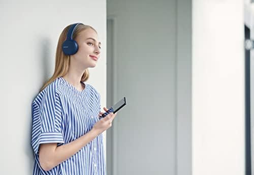 אוזניות אלחוטיות של Sony WH-CH510: אוזניות Bluetooth אלחוטיות על האוזן עם מיקרופון לשיחת טלפון, כחול