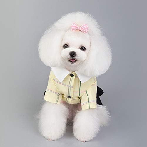 Uxzdx cujux Pet tutu שמלת שמלת כלב חתולי כלב אביב פסים קיץ רומפסים בגדים לבנים כלבים בנות כלב קטן בנות
