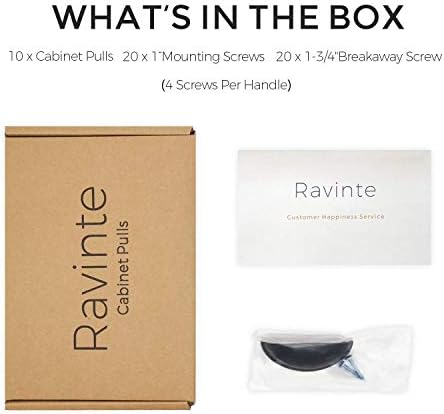 Ravinte 30 Pack 7 אינץ 'משיכות ארון שחור מט ו 10 חבילות 3 אינץ
