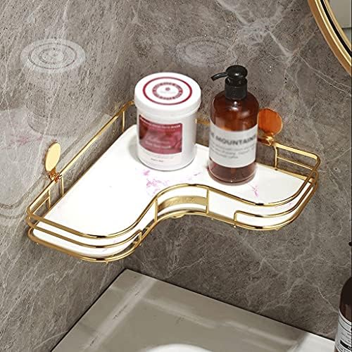מארגן אמבטיה של מדף אמבטיה של Kizqyn, מדף משולש משולש אחד משולש אמבטיה מדף אחסון קוסמטי לשטח, מארגן