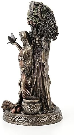 פסלי שרף דנו אירית אלת משולשת של טואטה דה דנאן ברונזה גימור פסל 6 x 10.5 x 5 אינץ 'ברונזה