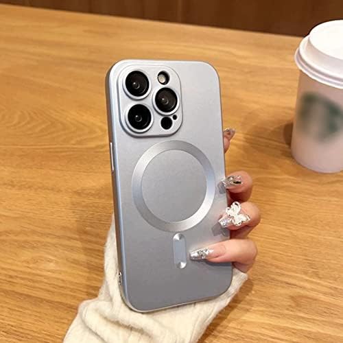 Jefonha לאייפון 13 Pro Max Case עם מגן עדשת המצלמה, תואם למארז טלפון מגנטי יוקרתי של Magsafe לגברים