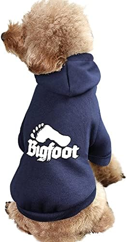 קפוצ'ונים של חיית מחמד של Bigfoot טביעת חיית מחמד סוודר כלבים חמים רכים חליפות חיות מחמד דפוס עם כובעים