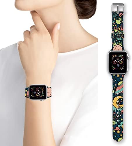 להקת Zoteda Sport תואמת להקות Apple Watch לגברים ונשים לייזר צבעוני לייזר מודפס להחלפה ללא דו -פדיון