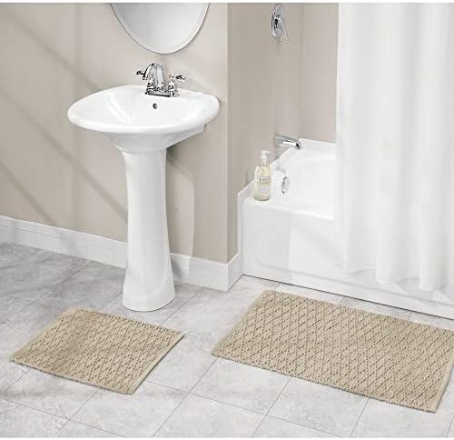 MDesign Soft כותנה יוקרה מלבנית שטיחי מחצלת, סופגת מים, עיצוב יהלומים - להבלים בחדר האמבט