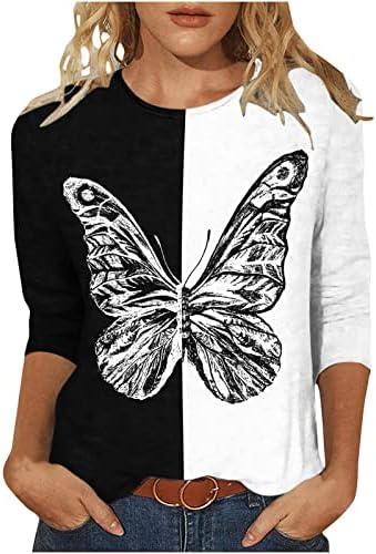 חולצות מודפסות ענקיות של פרפר ענק לנשים חולצת טריק
