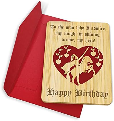 כרטיסי יום הולדת שמח לגברים: כרטיס יום הולדת לבעל, ארוס, מאהב או אותו; עיצוב נייט חיתוך לייזר ייחודי
