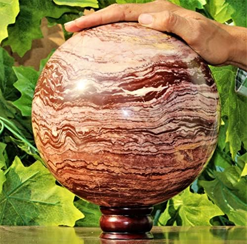 ענק מלוטש שוקולד חום טבעי ג'ספר אבן קריסטל כד צ'אקרה ריפוי מינרלים ענקיים כדור גולמי דגימה חתיכת גינה