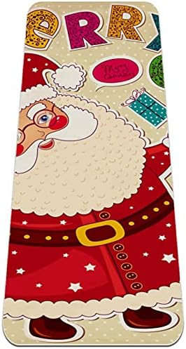 זיבזה חמוד קריקטורה חג המולד סנטה קלאוס פרימיום עבה יוגה מחצלת ידידותית לסביבה גומי בריאות & מגבר; כושר