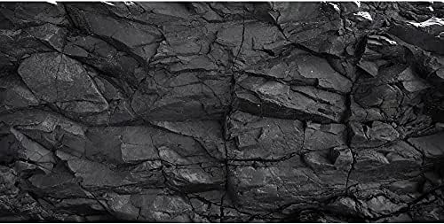 24 * 12 סנטימטרים אבן אקווריום רקע שחור רוק דגי טנק רקע רוקי חממה רקע ויניל