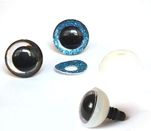 מתנה _source 20 יחידות בטיחות מפלסטיק עיני מלאכה עיני בובה נצנצים מפלסטיק עיניים בטיחותיות עגולות עם