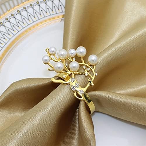 Zjhyxyh מפית טבעת מפיות מתכת מתאימה לקישוט שולחן מסיבות לחתונה 24 יחידות