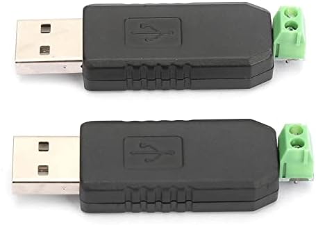 QIILU USB ממיר סדרתי USB ממיר סדרתי פלסטיק שחור 2 PCS USB ל- RS485 CONVERTER מודול למודול WIN8 WIN7
