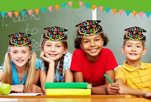 נייר סיום כתרים כובע עבור ילד 24 יחידות גן סיום נייר כובעי כתרים כיתה של 2023 בגיל רך סיום כובעים לילדים