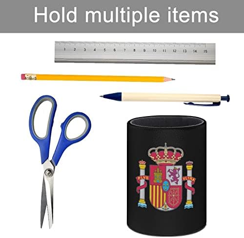 לוגו של ספרד מחזיקי עיפרון עור PU עגול עגול עגול עגול דפוס דפוס שולחן עבודה למשרד