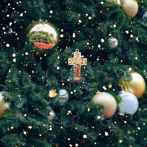 סצנת סצנה של ילידות קישוטים צולבים לעץ חג המולד, עיצוב בית קדוש דתי קישוטי מיני קירות לקירות, מתנות