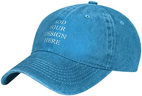 כובע ג'ינס בהתאמה אישית לגברים מעצב טקסט משלך לוגו תמונות טקסט משלך נשטף כובע בייסבול מתכוונן כובע אבא