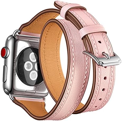 להקות שעון עור מקוריות, תואמות להקת Apple Watch 38 ממ 40 ממ 42 ממ 44 ממ, צפו להקות עם עור פרה, להקות