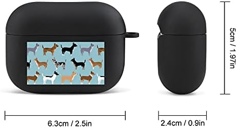 כלבי חיות מחמד של צ'יוואווה חמודים סיליקון סיליקון מגן אטום הלם תואם לתפוח AirPods Pro Pro Wireless