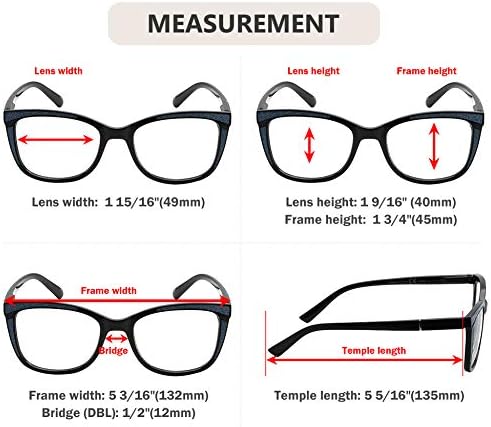 כוורן גבירותיי קריאת משקפיים חתול-עין דפוס עיצוב קוראים לנשים