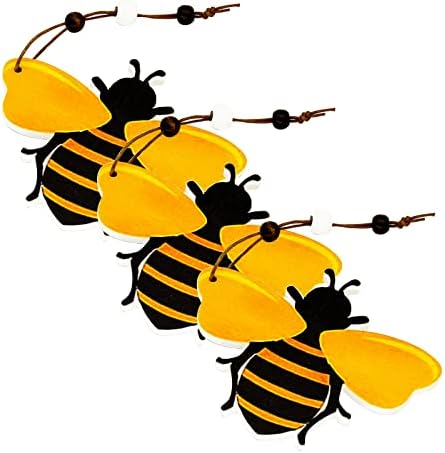 קישוטי דבורים דבורה מעץ דבש דבש דבורה קישוטים לתלייה לעץ של שלט עץ מגש חווה בית חווה מתנות למסיבות חמוד