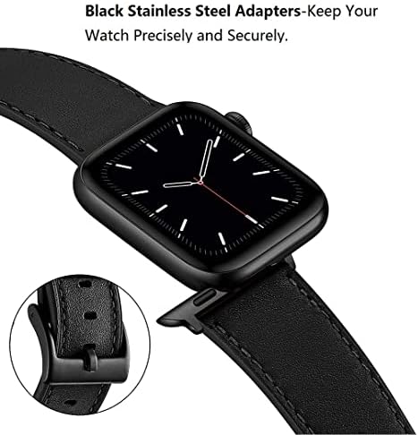 תואם להקת Apple Watch 49 ממ 45 ממ 44 ממ 42 ממ, רצועת רצועות עור אמיתיות לרצועת IWatch Ultra SE2 SE סדרה