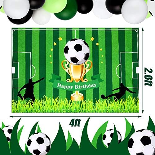 65 חתיכות כדורגל ספקי צד כדורגל נושא יום הולדת קישוטי כולל כדורגל שדה רקע רקע כדורגל רדיד לטקס בלון
