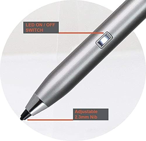 עט חרט דיגיטלי של Broonel Silver Point Digital Active - תואם ל- HP 11 G5 Chromebook 11.6 אינץ