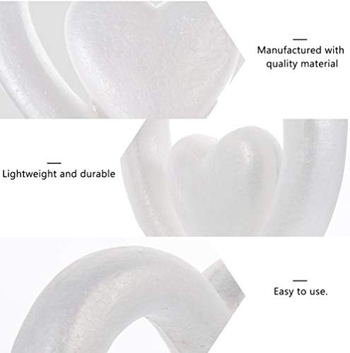 Valiclud Plystyrene קצף קצף קצף לבבות כדורי מלאכה כדורי קצף לבן דגם זר לב למודלים של DIY מלאכה לחתונה