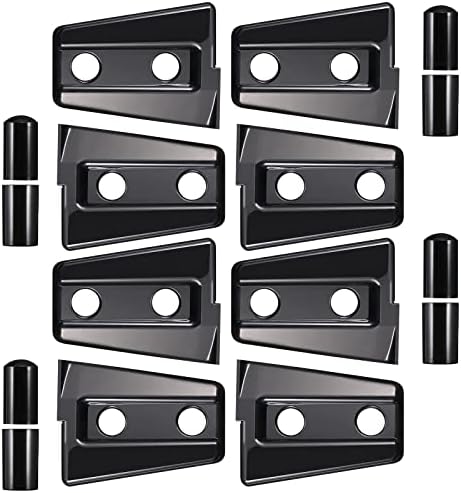 SICSHTOP-סט של 8 כיסוי ציר שחור דלתות תואם לג'יפ רנגלר JK JKU 2 דלתות & 4 דלתות 2007-2018-שפר את המראה