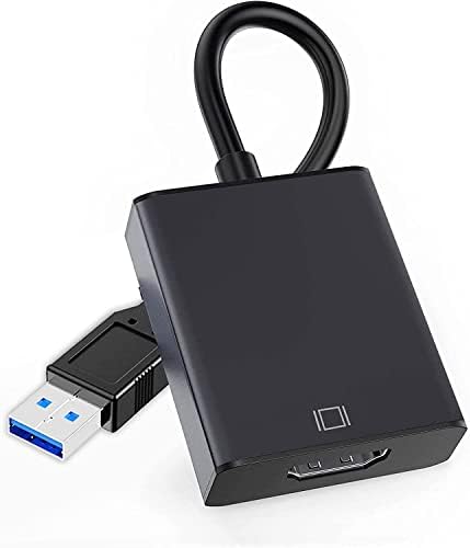 מתאם USB ל- HDMI, USB 3.0/2.0 לכבל HDMI כבל Multi-Display ממיר וידאו- מחשב נייד Windows 7 8 10, שולחן
